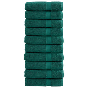 Premium Badetücher SOLUND 10 Stk. Grün 100x150 cm 600 g/m²