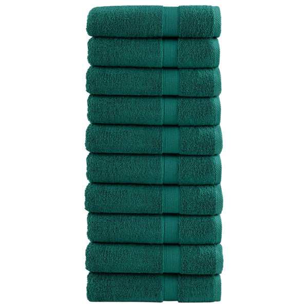 Premium Badetücher SOLUND 10 Stk. Grün 100x150 cm 600 g/m²