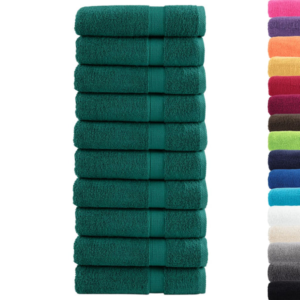 Premium Badetücher SOLUND 10 Stk. Grün 100x150 cm 600 g/m²