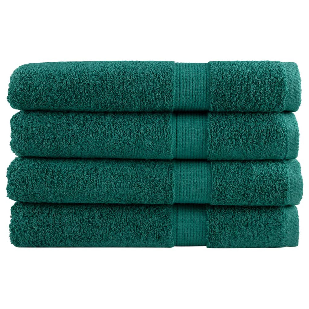Premium-Handtücher SOLUND 4 Stk. Grün 100x200 cm 600 g/m²