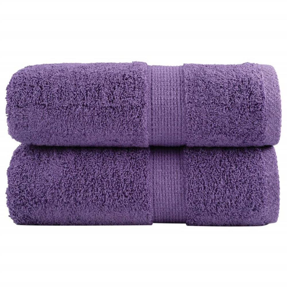Premium Waschhandtücher SOLUND 2 Stück Lila 30x30 cm 600 g/m²