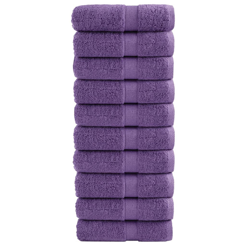 Premium Waschhandtücher SOLUND 10 Stück Lila 30x30 cm 600 g/m²