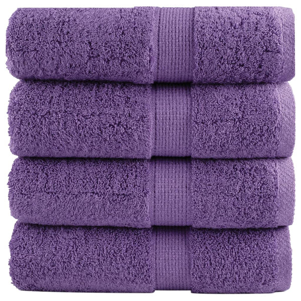 Premium-Gästetücher SOLUND 4 Stk. Lila 30x50 cm 600 g/m²