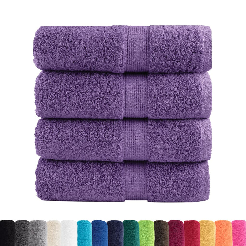 Premium-Gästetücher SOLUND 4 Stk. Lila 30x50 cm 600 g/m²