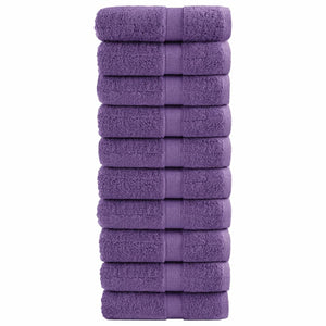 Premium-Gästetücher SOLUND 10 Stk. Lila 30x50 cm 600 g/m²