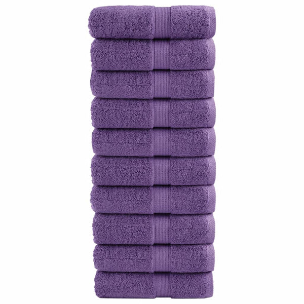 Premium-Gästetücher SOLUND 10 Stk. Lila 30x50 cm 600 g/m²