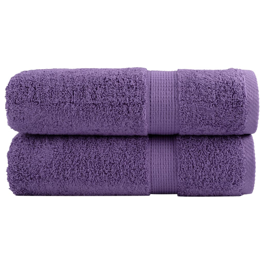 Premium-Handtücher SOLUND 2 Stk. Lila 50x100 cm 600 g/m²