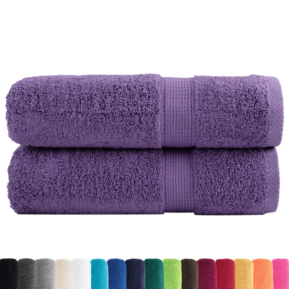 Premium-Handtücher SOLUND 2 Stk. Lila 50x100 cm 600 g/m²