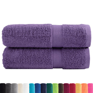 Premium-Handtücher SOLUND 2 Stk. Lila 50x100 cm 600 g/m²