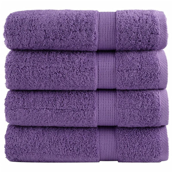 Premium-Handtücher SOLUND 4 Stk. Lila 50x100 cm 600 g/m²