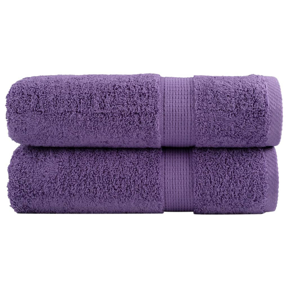 Premium-Duschtücher SOLUND 2 Stk. Lila 70x140 cm 600 g/m²