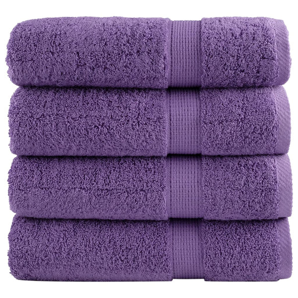 Premium-Duschtücher SOLUND 4 Stk. Lila 70x140 cm 600 g/m²
