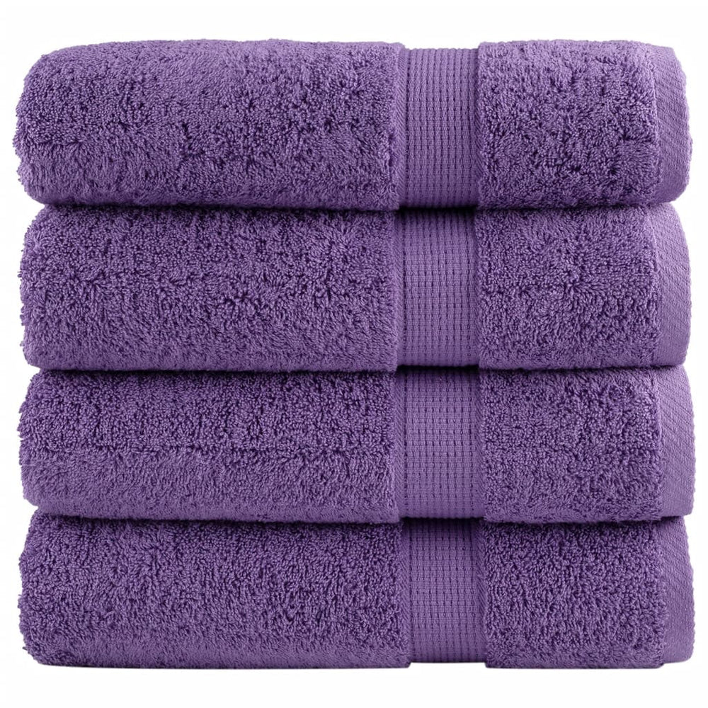 Premium Badetücher SOLUND 4 Stk. Lila 100x150 cm 600 g/m²