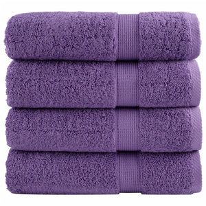 Premium Badetücher SOLUND 4 Stk. Lila 100x150 cm 600 g/m²