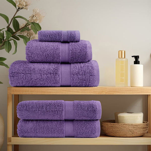 Premium Badetücher SOLUND 4 Stk. Lila 100x150 cm 600 g/m²