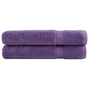 Premium-Handtücher SOLUND 2 Stk. Lila 100x200 cm 600 g/m²