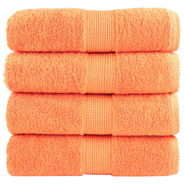 Premium Waschhandtücher SOLUND 4 Stück Orange 30x30 cm 600 g/m²