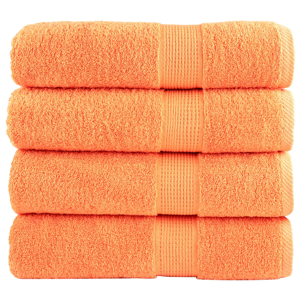 Premium-Duschtücher SOLUND 4 Stk. Orange 70x140 cm 600 g/m²