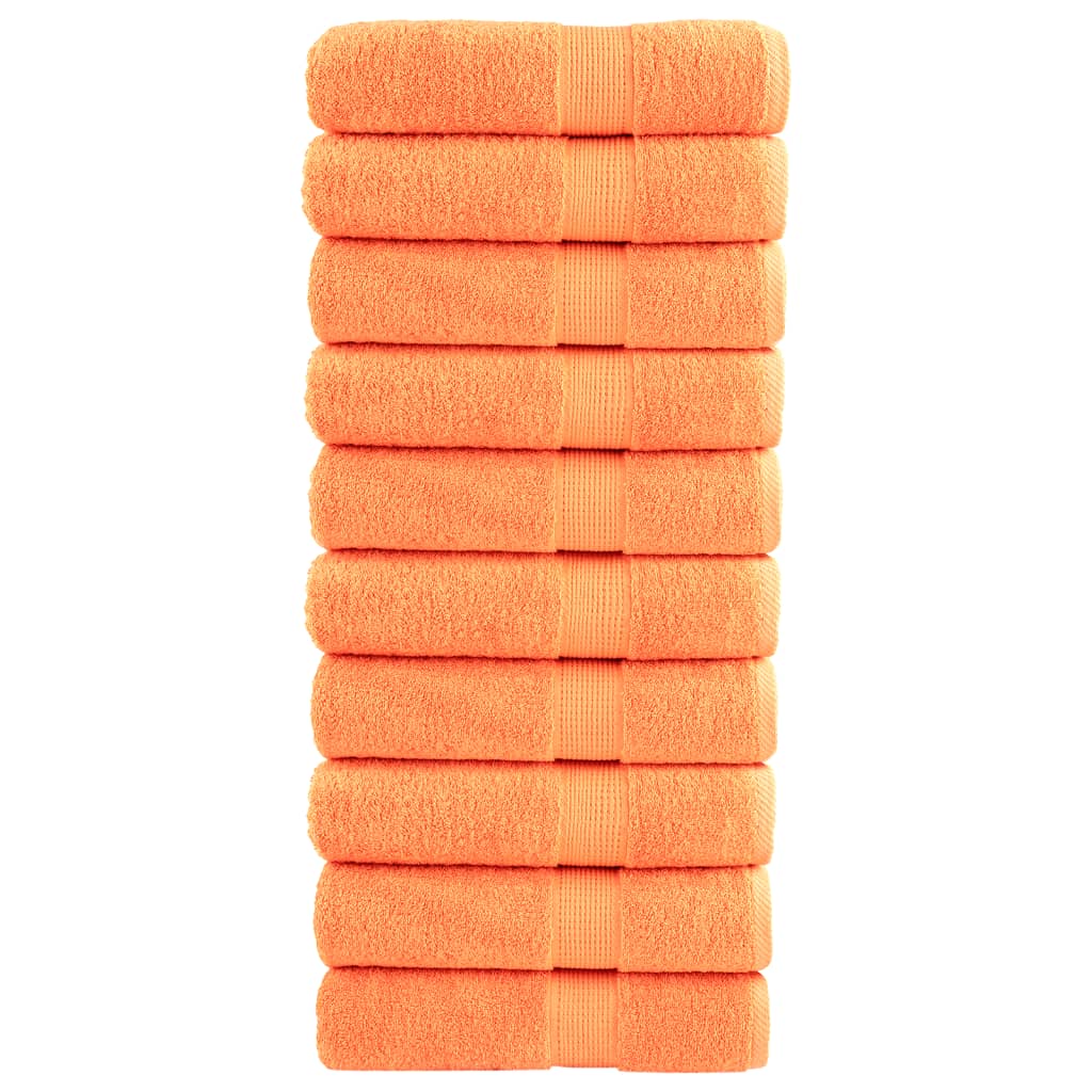 Premium-Duschtücher SOLUND 10 Stk. Orange 70x140 cm 600 g/m²
