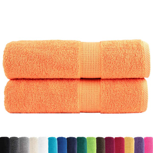 Premium Badetücher SOLUND 2 Stk. Orange 100x150 cm 600 g/m²