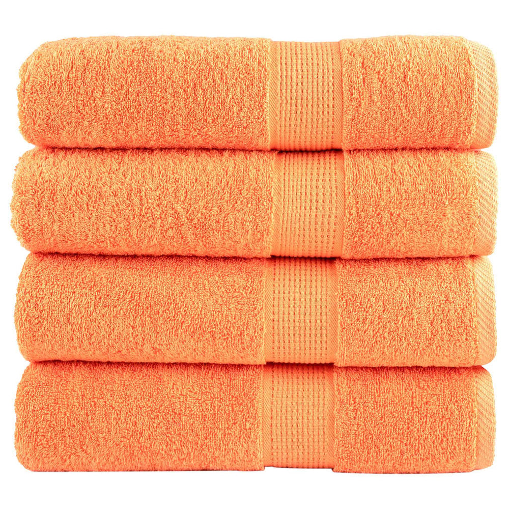 Premium Badetücher SOLUND 4 Stk. Orange 100x150 cm 600 g/m²