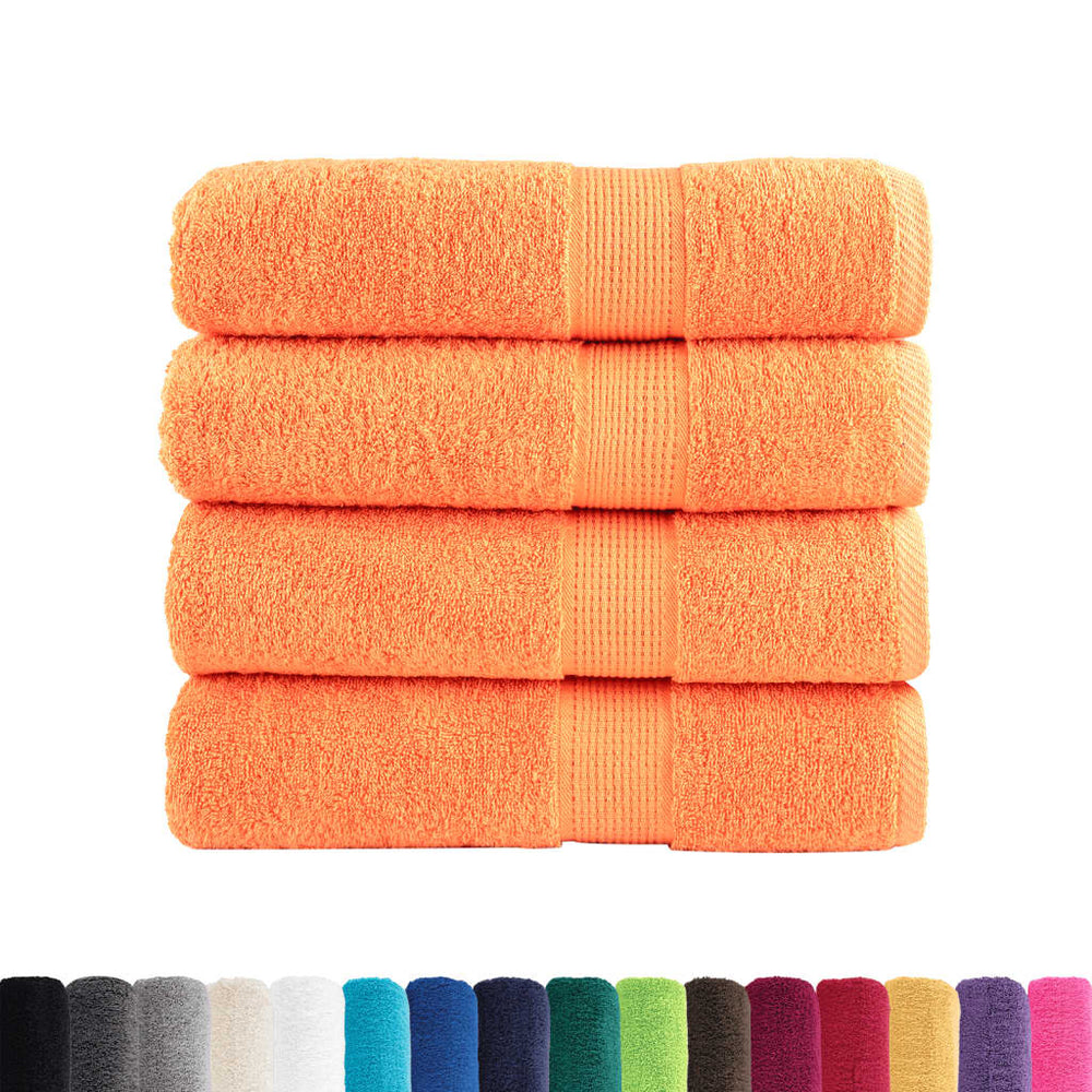 Premium Badetücher SOLUND 4 Stk. Orange 100x150 cm 600 g/m²
