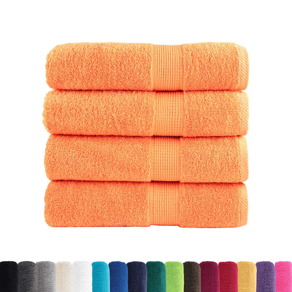 Premium Badetücher SOLUND 4 Stk. Orange 100x150 cm 600 g/m²