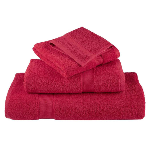 Premium Badetücher SOLUND 4 Stk. Rot 100x150 cm 600 g/m²