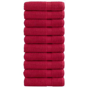 Premium Badetücher SOLUND 10 Stk. Rot 100x150 cm 600 g/m²