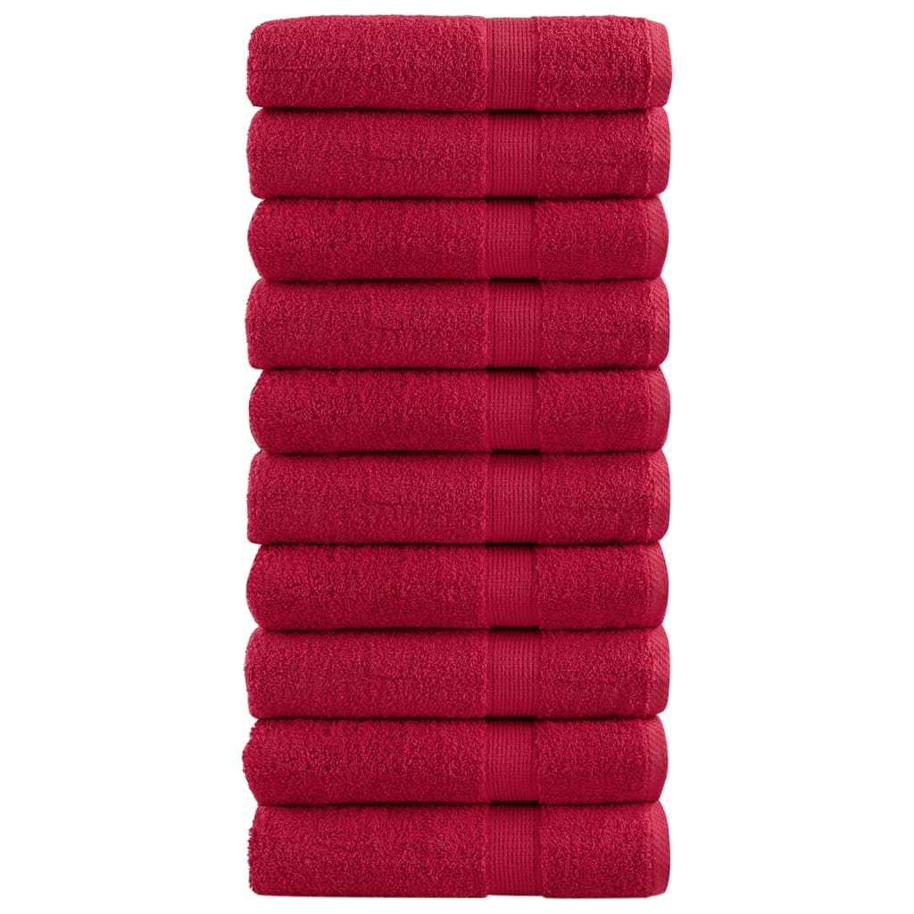 Premium Badetücher SOLUND 10 Stk. Rot 100x150 cm 600 g/m²