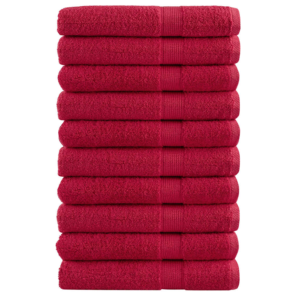 Premium-Saunatücher SOLUND 10 Stk. Rot 80x200 cm 600 g/m²