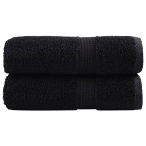 Premium Waschhandtücher SOLUND 2 Stück Schwarz 30x30 cm 600 g/m²