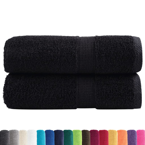 Premium Waschhandtücher SOLUND 2 Stück Schwarz 30x30 cm 600 g/m²