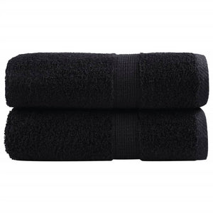 Premium-Gästetücher SOLUND 2 Stk. Schwarz 30x50 cm 600 g/m²