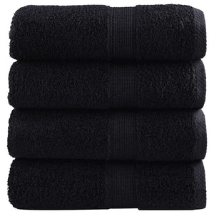 Premium-Gästetücher SOLUND 4 Stk. Schwarz 30x50 cm 600 g/m²