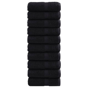 Premium-Gästetücher SOLUND 10 Stk. Schwarz 30x50 cm 600 g/m²