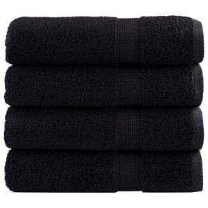 Premium-Handtücher SOLUND 4 Stk. Schwarz 50x100 cm 600 g/m²
