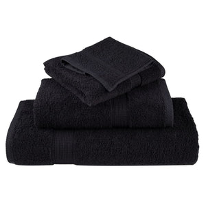 Premium-Duschtücher SOLUND 2 Stk. Schwarz 70x140 cm 600 g/m²