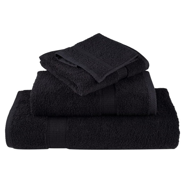 Premium Badetücher SOLUND 2 Stk. Schwarz 100x150 cm 600 g/m²