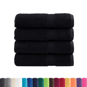 Premium Badetücher SOLUND 4 Stk. Schwarz 100x150 cm 600 g/m²