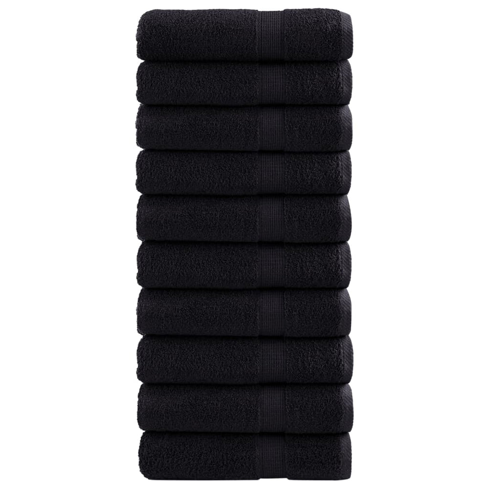 Premium Badetücher SOLUND 10 Stk. Schwarz 100x150 cm 600 g/m²