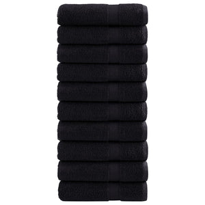 Premium Badetücher SOLUND 10 Stk. Schwarz 100x150 cm 600 g/m²