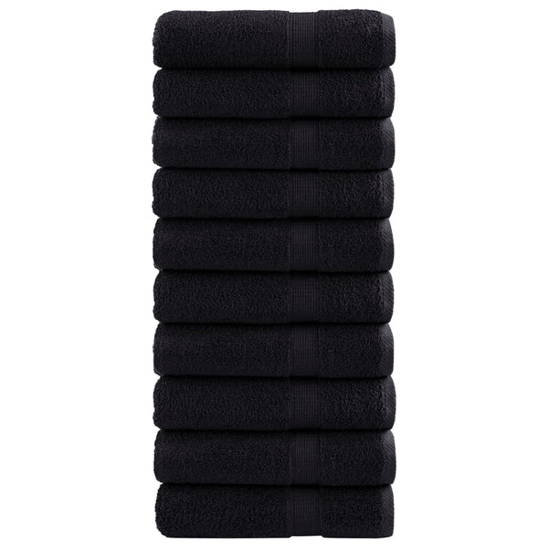 Premium Badetücher SOLUND 10 Stk. Schwarz 100x150 cm 600 g/m²