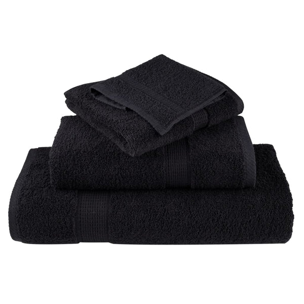 Premium Badetücher SOLUND 10 Stk. Schwarz 100x150 cm 600 g/m²