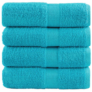 Premium-Gästetücher SOLUND 4 Stk. Türkis 30x50 cm 600 g/m²