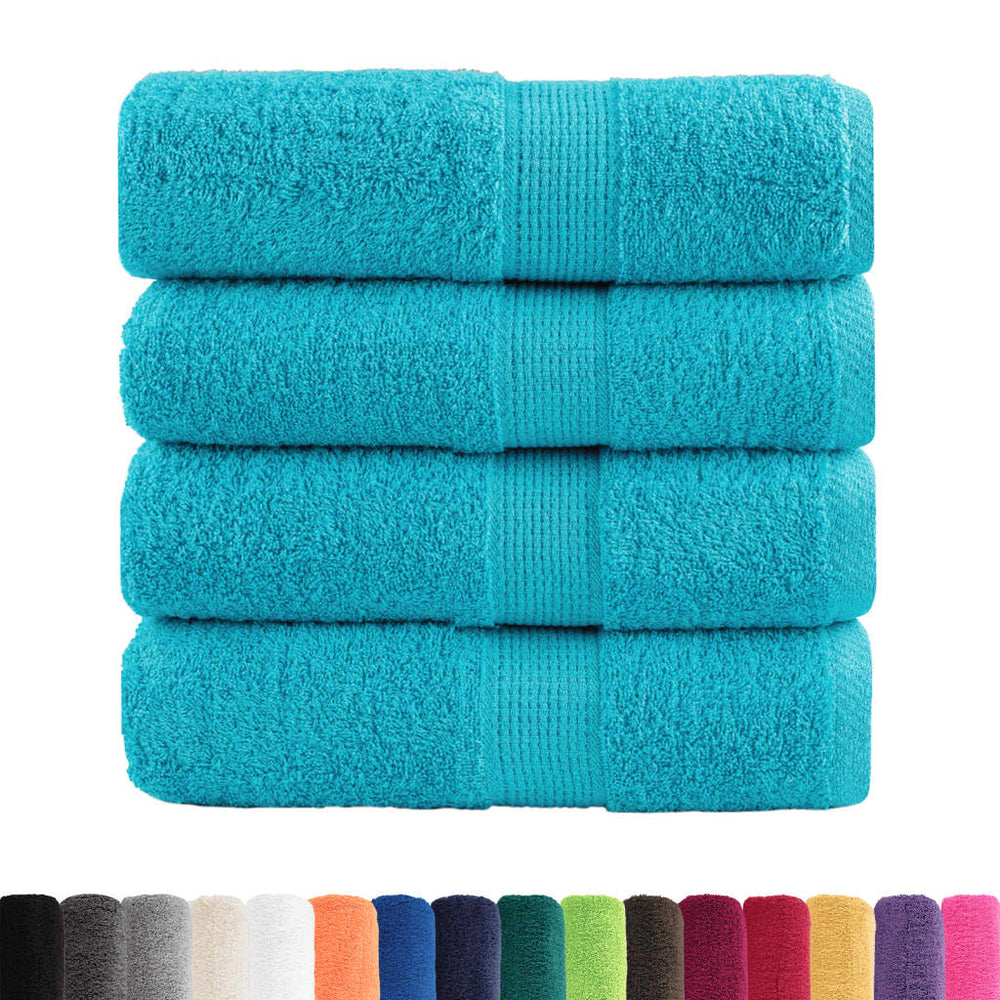 Premium-Gästetücher SOLUND 4 Stk. Türkis 30x50 cm 600 g/m²