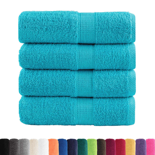 Premium-Gästetücher SOLUND 4 Stk. Türkis 30x50 cm 600 g/m²