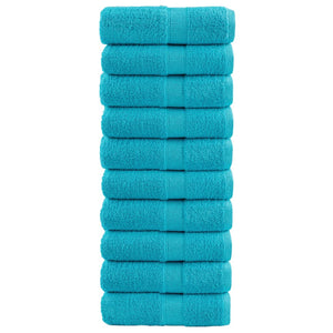 Premium-Gästetücher SOLUND 10 Stk. Türkis 30x50 cm 600 g/m²