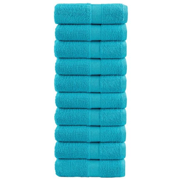 Premium-Gästetücher SOLUND 10 Stk. Türkis 30x50 cm 600 g/m²