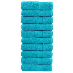 Premium-Duschtücher SOLUND 10 Stk. Türkis 70x140 cm 600 g/m²
